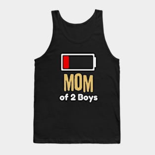 Mom of 2 Boys Shirt Gift from Son Mothers Day 2024   Birthday Women Tank Top